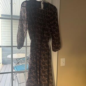 Ann Taylor Floral Belted Dress
